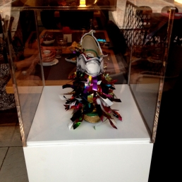 Daniel González, Juliet & the Forbidden Games Shoes #2, 2013 on show at Casa Mazzanti Caffè Verona, for the whole month